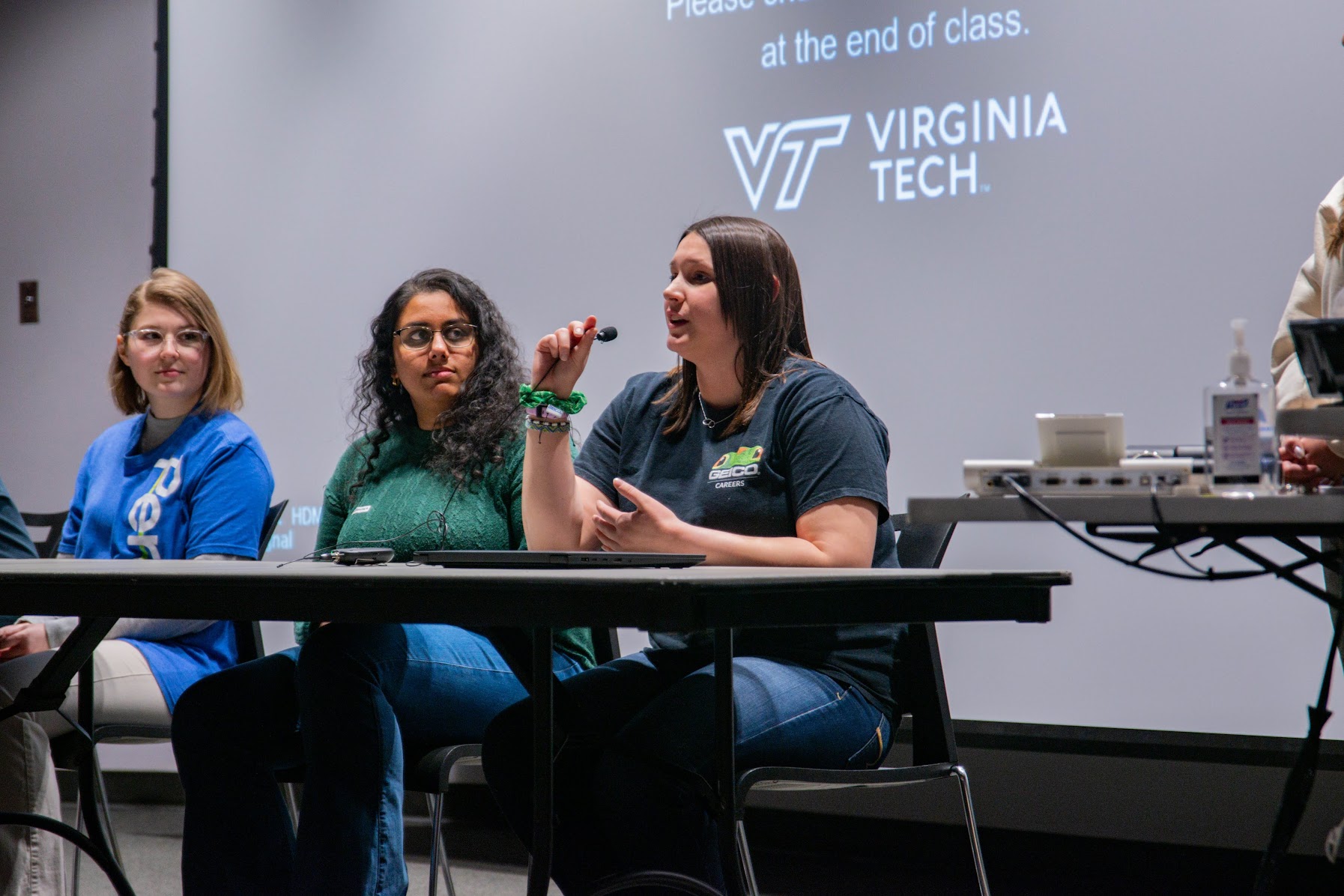 Company panelists answering questions